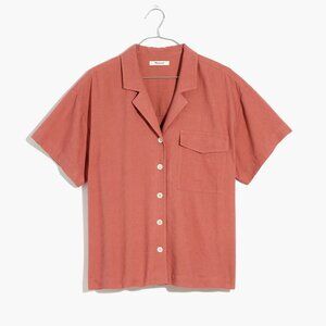 Madewell - Linen-Blend Camp Shirt; Size S